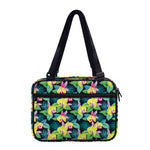 Yellow Orchid Pattern Print Double Strap Bible Bag