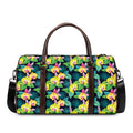 Yellow Orchid Pattern Print Duffel Bag