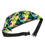 Yellow Orchid Pattern Print Fanny Pack