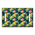 Yellow Orchid Pattern Print Golf Cart Seat Cover