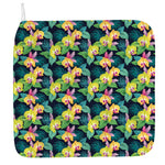 Yellow Orchid Pattern Print Hand Towel