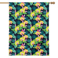 Yellow Orchid Pattern Print House Flag