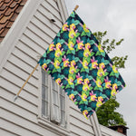 Yellow Orchid Pattern Print House Flag
