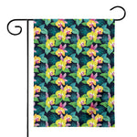 Yellow Orchid Pattern Print House Flag
