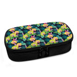 Yellow Orchid Pattern Print Insulin Cooler Travel Case