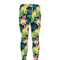 Yellow Orchid Pattern Print Men's Leggings
