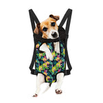 Yellow Orchid Pattern Print Pet Carrier Backpack