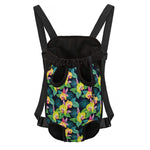 Yellow Orchid Pattern Print Pet Carrier Backpack