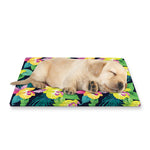 Yellow Orchid Pattern Print Pet Cooling Mat Cover