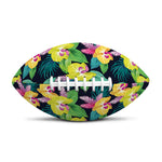 Yellow Orchid Pattern Print Rugby Ball