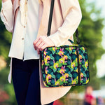 Yellow Orchid Pattern Print Shoulder Strap Bible Bag