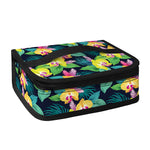 Yellow Orchid Pattern Print Small Lunch Bag