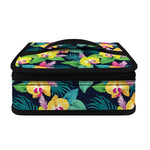 Yellow Orchid Pattern Print Small Lunch Bag