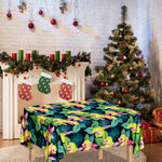 Yellow Orchid Pattern Print Tablecloth