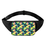 Yellow Orchid Pattern Print Waist Bag