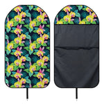 Yellow Orchid Pattern Print Waterproof Car Seat Cover