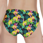 Yellow Orchid Pattern Print Women's Panties