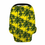 Yellow Palm Tree Pattern Print Baby Seat Cover