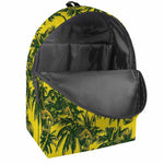 Yellow Palm Tree Pattern Print Backpack