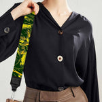Yellow Palm Tree Pattern Print Bag Strap