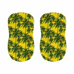 Yellow Palm Tree Pattern Print Bar Stool Covers
