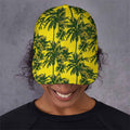 Yellow Palm Tree Pattern Print Baseball Cap