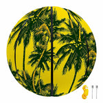 Yellow Palm Tree Pattern Print Basketball