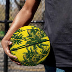 Yellow Palm Tree Pattern Print Basketball