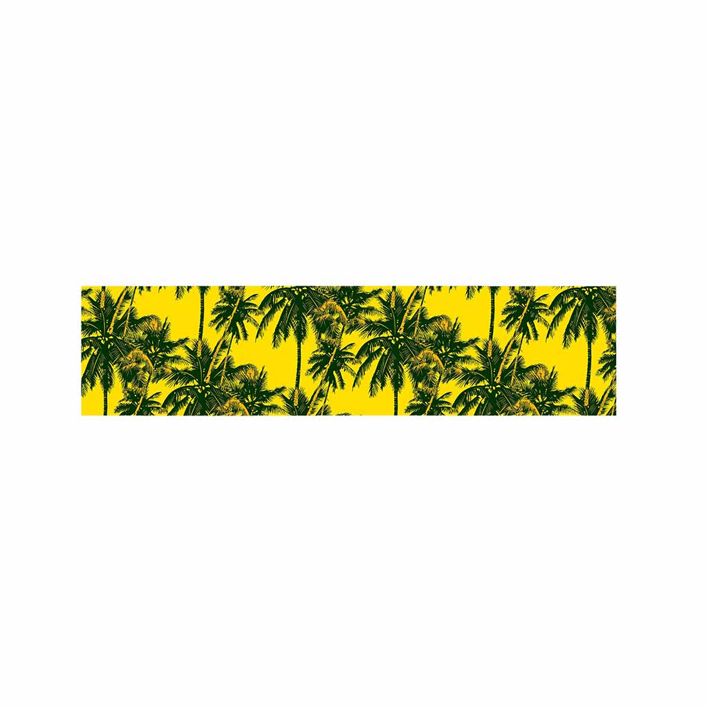 Yellow Palm Tree Pattern Print Bed Runner