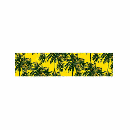 Yellow Palm Tree Pattern Print Bed Runner