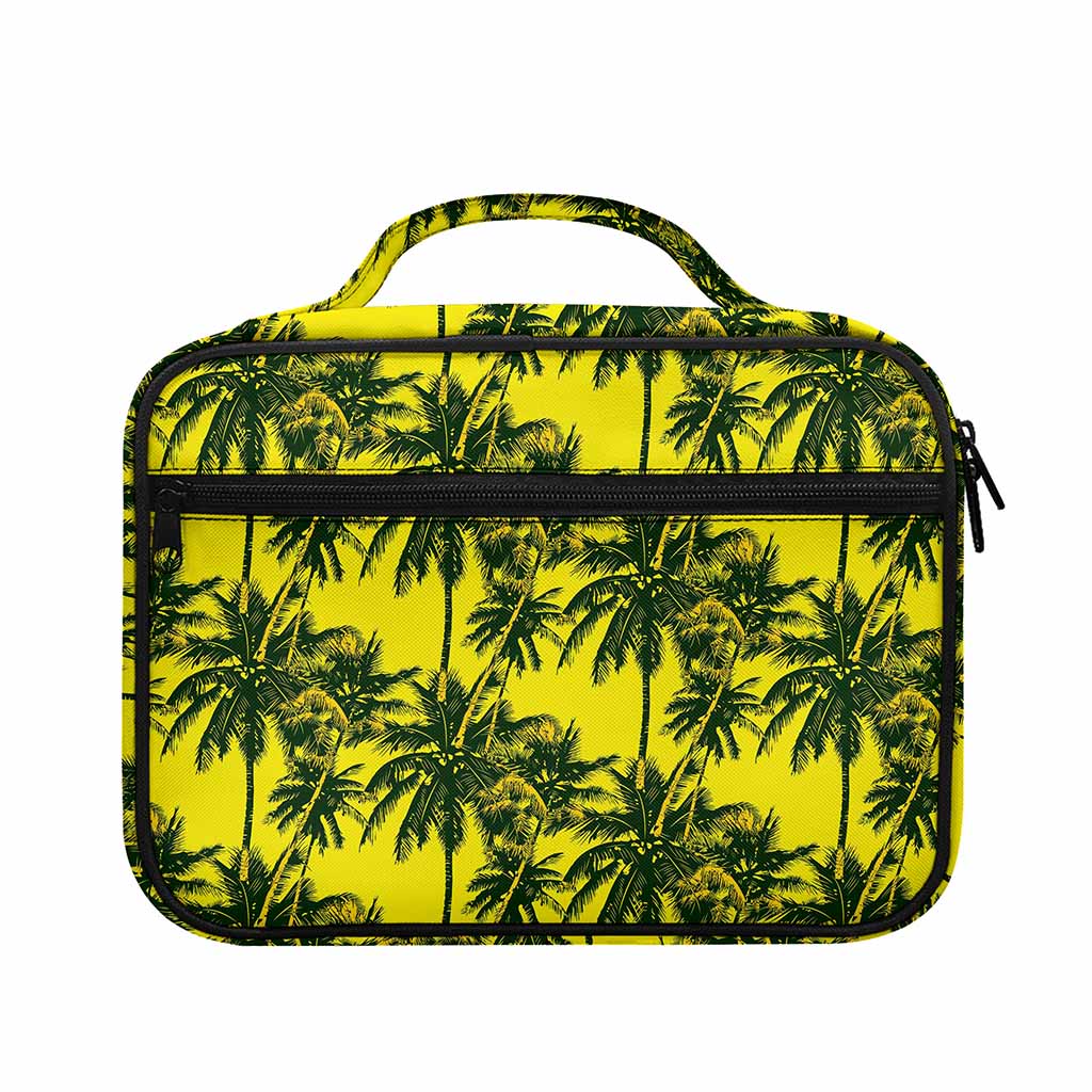 Yellow Palm Tree Pattern Print Briefcase Bible Bag