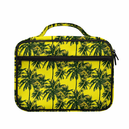 Yellow Palm Tree Pattern Print Briefcase Bible Bag
