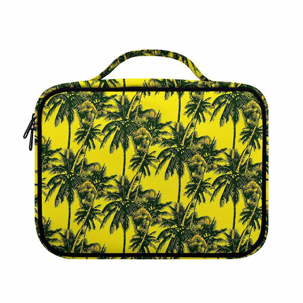Yellow Palm Tree Pattern Print Briefcase Bible Bag