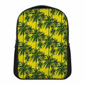 Yellow Palm Tree Pattern Print Casual Backpack