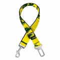 Yellow Palm Tree Pattern Print Dog Seat Belt