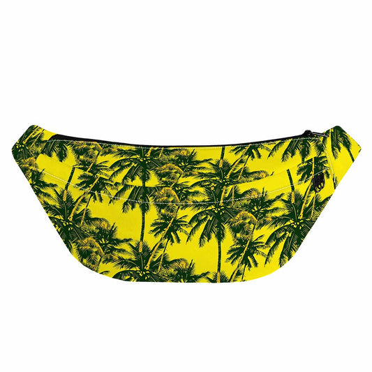 Yellow Palm Tree Pattern Print Fanny Pack