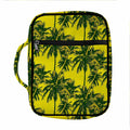 Yellow Palm Tree Pattern Print Front Pocket Bible Bag