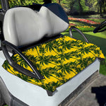 Yellow Palm Tree Pattern Print Golf Cart Seat Cover