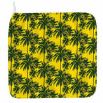 Yellow Palm Tree Pattern Print Hand Towel