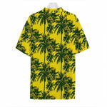 Yellow Palm Tree Pattern Print Hawaiian Shirt