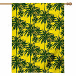 Yellow Palm Tree Pattern Print House Flag