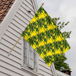 Yellow Palm Tree Pattern Print House Flag