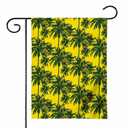 Yellow Palm Tree Pattern Print House Flag