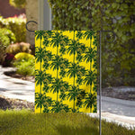 Yellow Palm Tree Pattern Print House Flag