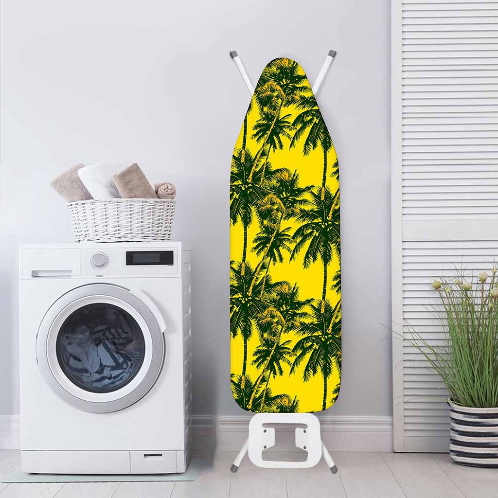 Yellow Palm Tree Pattern Print Ironing Board Cover