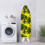 Yellow Palm Tree Pattern Print Ironing Board Cover