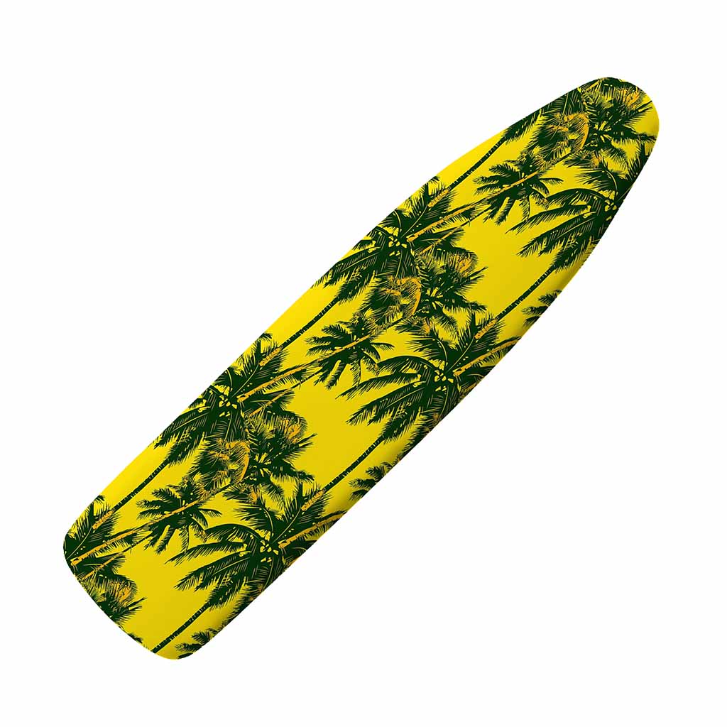 Yellow Palm Tree Pattern Print Ironing Board Cover