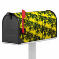 Yellow Palm Tree Pattern Print Mailbox Cover
