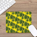 Yellow Palm Tree Pattern Print Mouse Pad