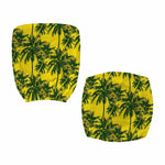 Yellow Palm Tree Pattern Print Office Chair Cover
